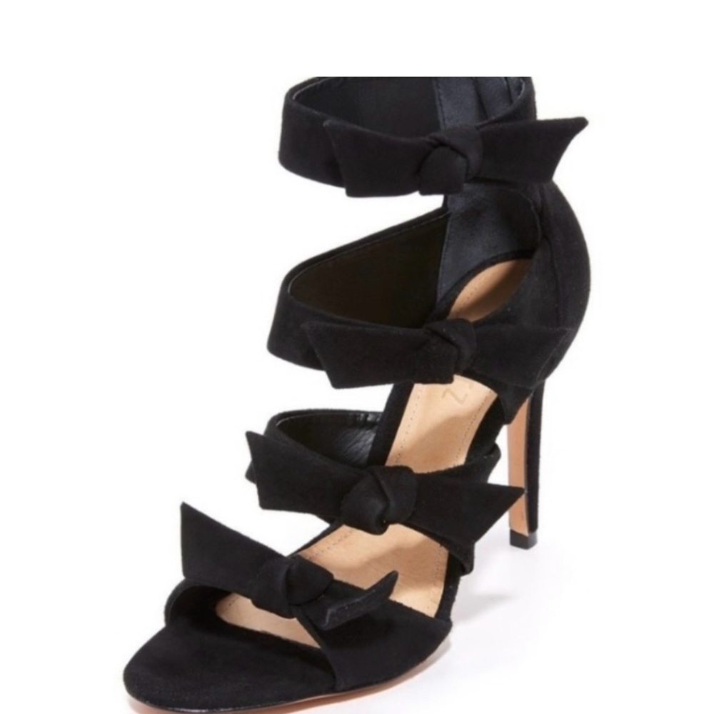 Schutz Black Suede Miranda Bow Heels
